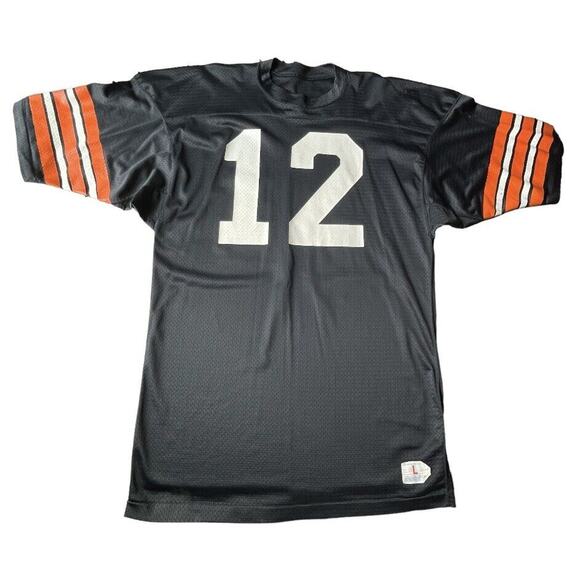 VTG Champion Jersey Mens Large Black Auburn Tigers Football #12 80s 90s USA